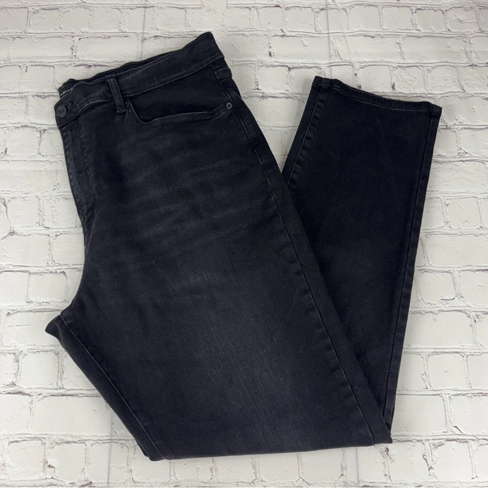 Lucky Brand 410 Athletic Straight Black Denim Stretch Jeans Size Men's 40x32